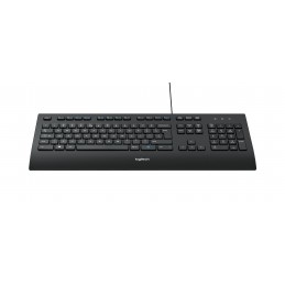 Logitech K280E Pro f  Business клавиатура Офисная USB QWERTY Международный американский стандарт Черный