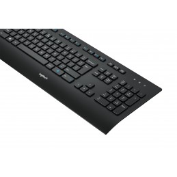 Logitech K280E Pro f  Business клавиатура Офисная USB QWERTY Международный американский стандарт Черный