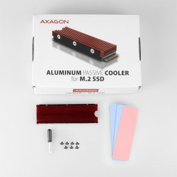 Axagon CLR-M2 Datora dzesēšanas sistēma Bezkontakta piedziņa Siltuma aizvadītājs   radiators Melns, Sarkans