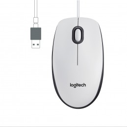 Logitech M100 компьютерная мышь Офисная Для обеих рук USB тип-A Оптический 1000 DPI