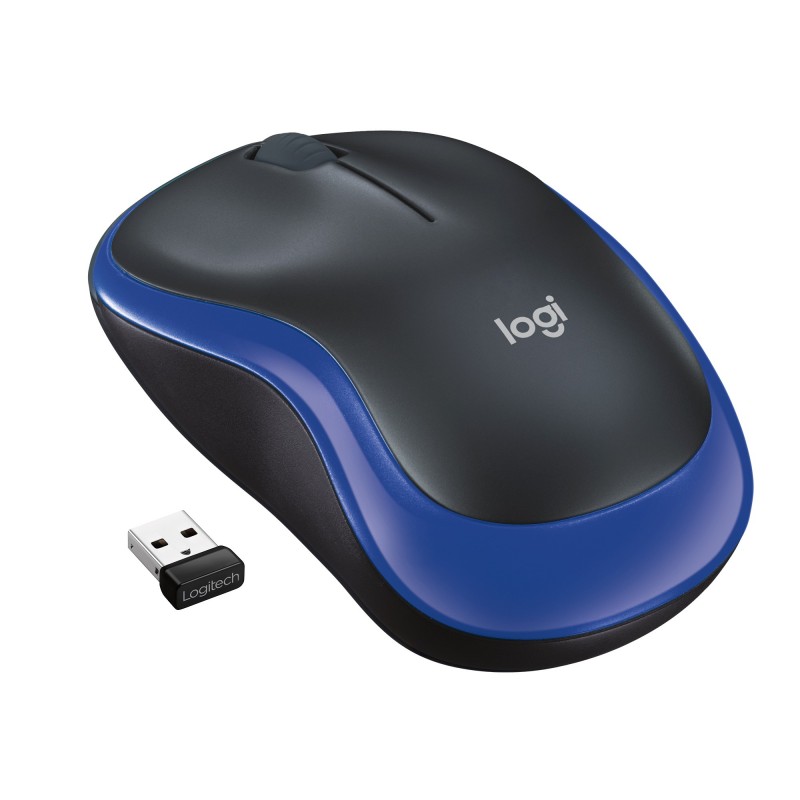 Logitech M185 компьютерная мышь Офисная Для обеих рук Беспроводной RF Оптический 1000 DPI