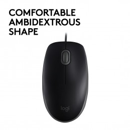 Logitech B110 Silent pele Birojs Abām rokām USB Type-A Optisks 1000 DPI