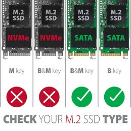 Axagon RSS-M2SD interfeisa karte adapteris Iekšējs SATA