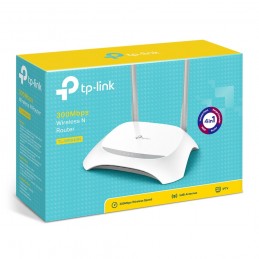 TP-Link TL-WR840N bezvadu rūteris Ātrais Ethernet Viena frekvenču josla (2.4 GHz) Pelēks, Balts