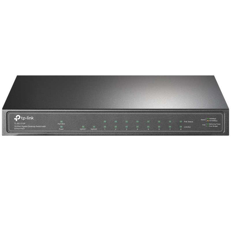 TP-Link TL-SG1210P сетевой коммутатор Неуправляемый Gigabit Ethernet (10 100 1000) Питание по Ethernet (PoE) Серый