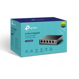 TP-Link TL-SG1005P tīkla pārslēgs Nepārvaldīts Gigabit Ethernet (10 100 1000) Power over Ethernet (PoE) Melns