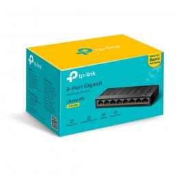 TP-Link LS1008G сетевой коммутатор Неуправляемый Gigabit Ethernet (10 100 1000) Черный