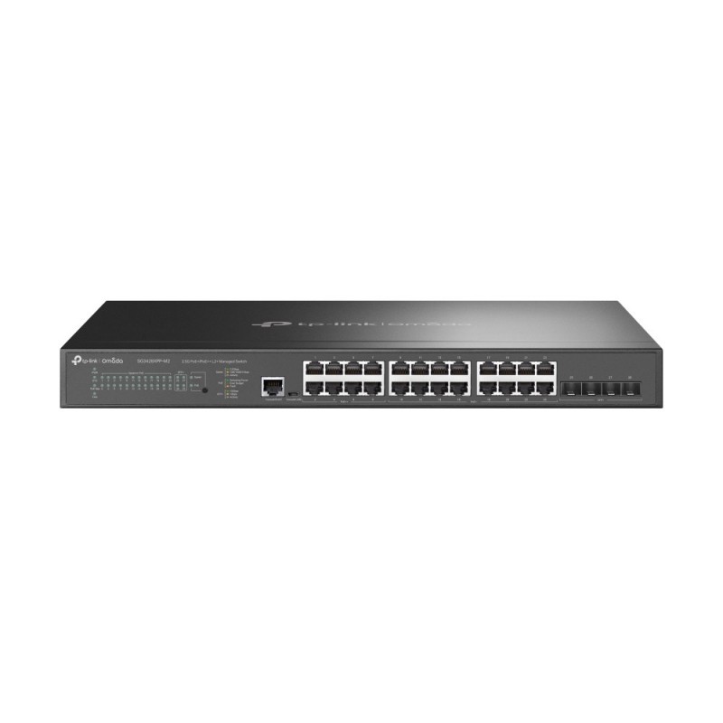 TP-Link Omada SG3428XPP-M2 tīkla pārslēgs Vadīts L2+ 2.5G Ethernet (100 1000 2500) Power over Ethernet (PoE) 1U Melns