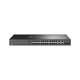 TP-Link Omada SL2428P tīkla pārslēgs Vadīts L2 Fast Ethernet (10 100) Power over Ethernet (PoE) 1U Melns