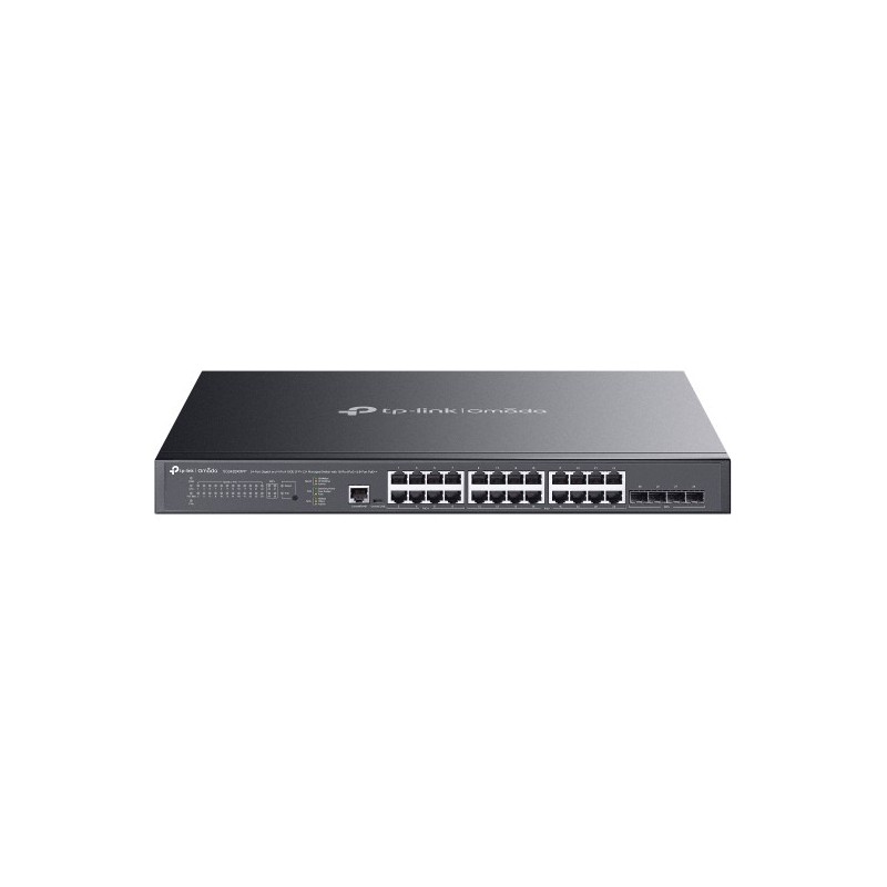 TP-Link Omada SG3428XMPP tīkla pārslēgs Vadīts L2+ Gigabit Ethernet (10 100 1000) Power over Ethernet (PoE) 1U Melns