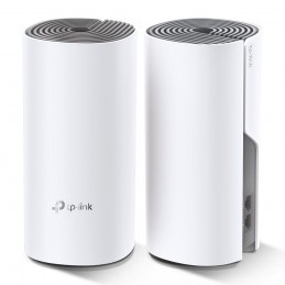 TP-Link Deco E4 (2-pack) Divkāršā frekvenču josla (2.4 GHz   5 GHz) Wi-Fi 5 (802.11ac) Balts, Pelēks Iekšējs