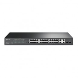 TP-Link JetStream TL-SL2428P сетевой коммутатор Управляемый L2 Fast Ethernet (10 100) Питание по Ethernet (PoE) 1U Черный