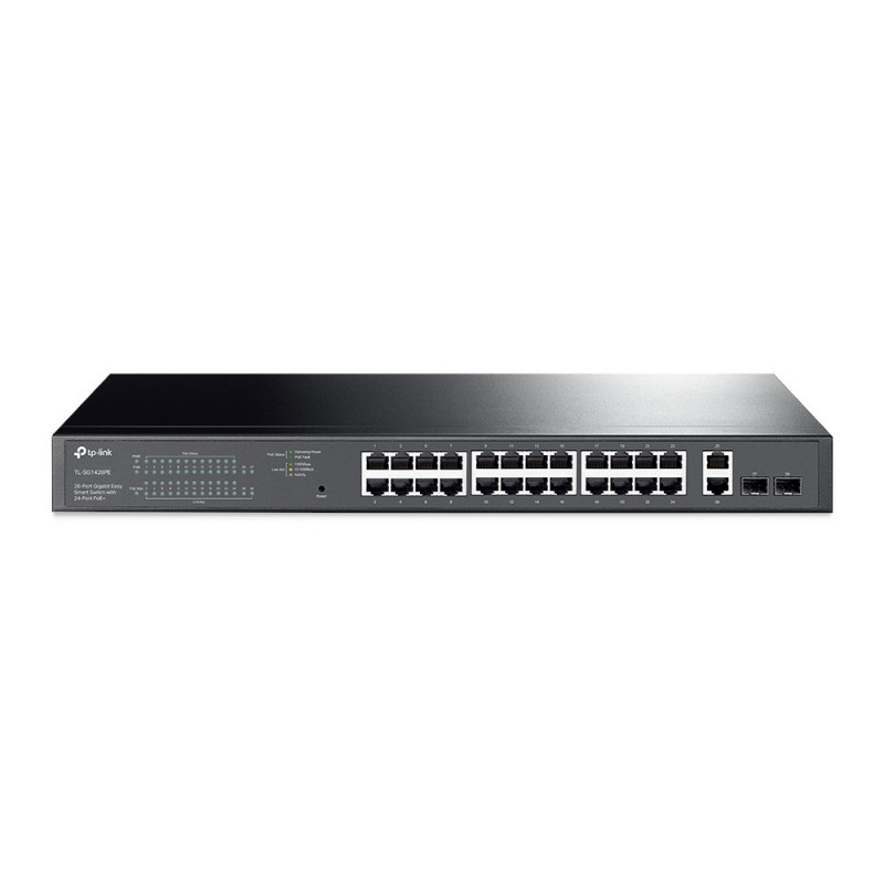 TP-Link TL-SG1428PE сетевой коммутатор Управляемый L2 Gigabit Ethernet (10 100 1000) Питание по Ethernet (PoE) 1U Черный