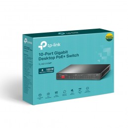 TP-Link TL-SG1210MP tīkla pārslēgs Nepārvaldīts Gigabit Ethernet (10 100 1000) Power over Ethernet (PoE) Melns