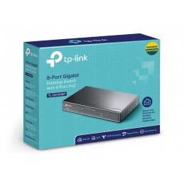 TP-Link TL-SG1008P сетевой коммутатор Неуправляемый Gigabit Ethernet (10 100 1000) Питание по Ethernet (PoE) Фундук