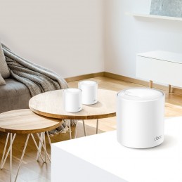 TP-Link Deco X60 Divkāršā frekvenču josla (2.4 GHz   5 GHz) Wi-Fi 6 (802.11ax) Balts 2 Iekšējs