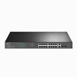 TP-Link TL-SG1218MP сетевой коммутатор Неуправляемый Gigabit Ethernet (10 100 1000) Питание по Ethernet (PoE) 1U Черный