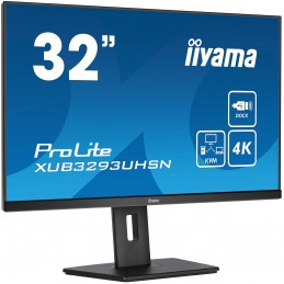 iiyama ProLite XUB3293UHSN-B5 monitori 80 cm (31.5") 3840 x 2160 pikseļi 4K Ultra HD LCD Melns