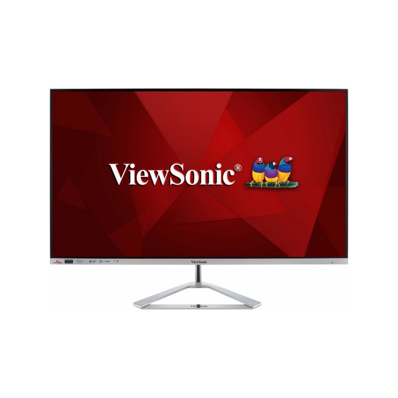 Viewsonic VX Series VX3276-2K-mhd-2 monitori 81,3 cm (32") 2560 x 1440 pikseļi Quad HD LED Sudrabs