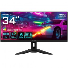 GIGABYTE M34WQ monitori 86,4 cm (34") 3440 x 1440 pikseļi 2K Ultra HD LED Melns