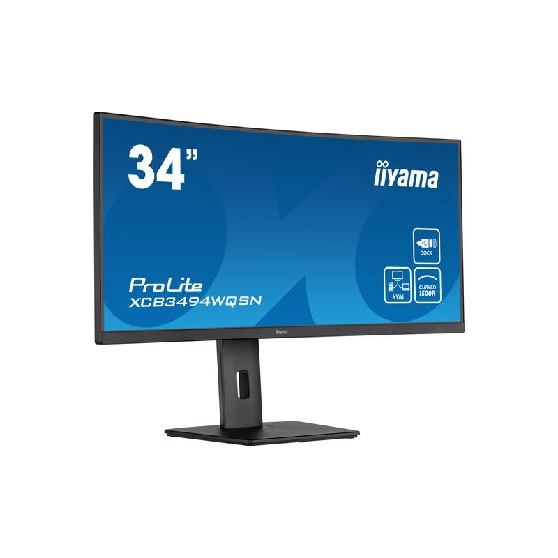 iiyama ProLite XCB3494WQSN-B5 LED display 86,4 cm (34") 3440 x 1440 pikseļi UltraWide Quad HD Melns