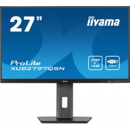 iiyama ProLite XUB2797QSN-B1 монитор для ПК 68,6 cm (27") 2560 x 1440 пикселей Wide Quad HD LED Черный