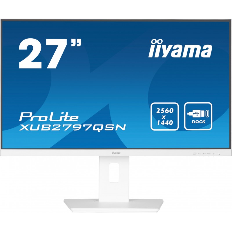 iiyama ProLite XUB2797QSN-W1 monitori 68,6 cm (27") 2560 x 1440 pikseļi Wide Quad HD LED Balts