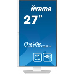 iiyama ProLite XUB2797QSN-W1 monitori 68,6 cm (27") 2560 x 1440 pikseļi Wide Quad HD LED Balts