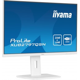 iiyama ProLite XUB2797QSN-W1 monitori 68,6 cm (27") 2560 x 1440 pikseļi Wide Quad HD LED Balts