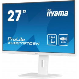 iiyama ProLite XUB2797QSN-W1 monitori 68,6 cm (27") 2560 x 1440 pikseļi Wide Quad HD LED Balts