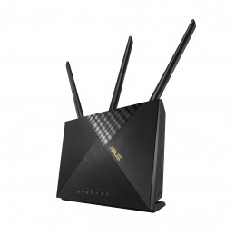 ASUS 4G-AX56 bezvadu rūteris Tīkls Gigabit Ethernet Divkāršā frekvenču josla (2.4 GHz   5 GHz) Melns