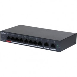 Dahua Technology DH-CS4010-8ET-110 tīkla pārslēgs Vadīts L2 Fast Ethernet (10 100) Power over Ethernet (PoE) Melns