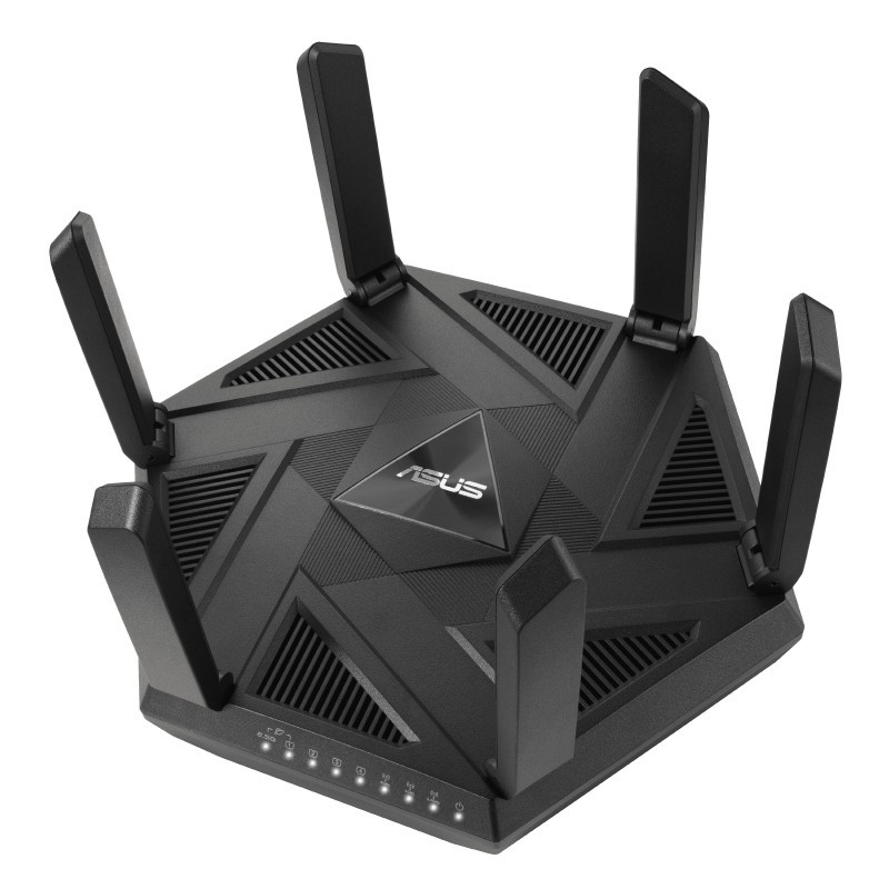 ASUS RT-AXE7800 bezvadu rūteris Trīs diapazoni (2,4 GHz   5 GHz   6 GHz) Melns