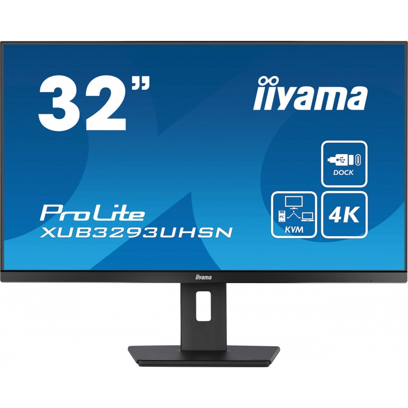 iiyama ProLite XUB3293UHSN-B5 monitori 80 cm (31.5") 3840 x 2160 pikseļi 4K Ultra HD LCD Melns