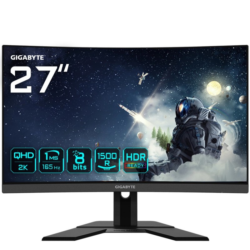 GIGABYTE G27QC A монитор для ПК 68,6 cm (27") 2560 x 1440 пикселей Quad HD LED Черный