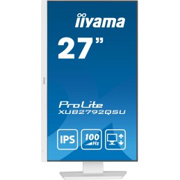 iiyama ProLite XUB2792QSU-W6 монитор для ПК 68,6 cm (27") 2560 x 1440 пикселей Wide Quad HD LED Белый