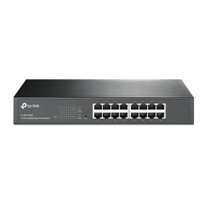 TP-Link TL-SG1016DE tīkla pārslēgs Vadīts L2 Gigabit Ethernet (10 100 1000) Melns