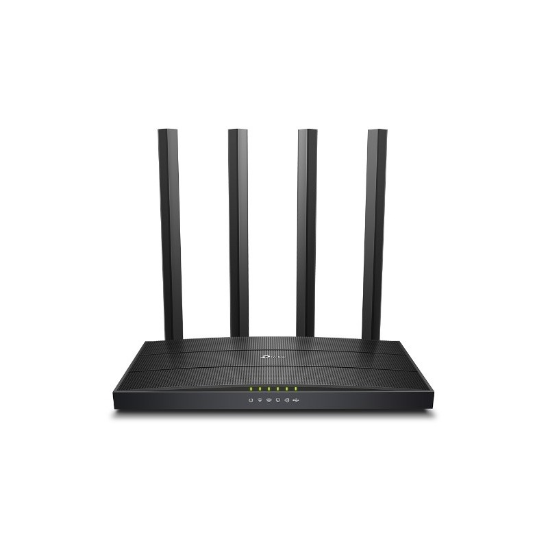 TP-Link Archer C6U bezvadu rūteris Tīkls Gigabit Ethernet Divkāršā frekvenču josla (2.4 GHz   5 GHz) Melns