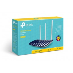 TP-Link AC750 bezvadu rūteris Ātrais Ethernet Divkāršā frekvenču josla (2.4 GHz   5 GHz) Melns, Balts