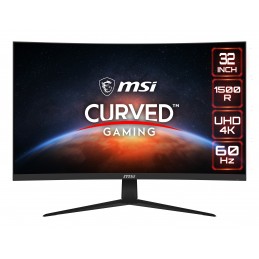 MSI Optix G321CU monitori 80 cm (31.5") 3840 x 2160 pikseļi 4K Ultra HD Melns