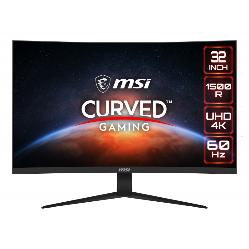 MSI Optix G321CU монитор для ПК 80 cm (31.5") 3840 x 2160 пикселей 4K Ultra HD Черный