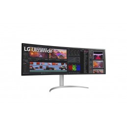 LG 49WQ95C-W LED display 124,5 cm (49") 5120 x 1440 пикселей UltraWide Dual Quad HD Серебристый