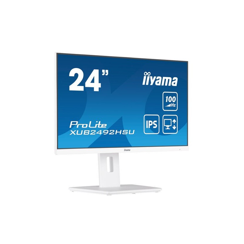 iiyama XUB2492HSU-W6 monitori 60,5 cm (23.8") 1920 x 1080 pikseļi Full HD LED Balts