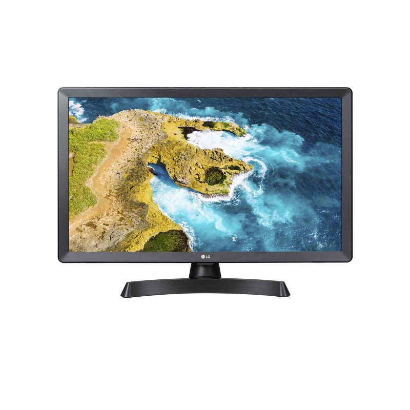 LG HD 24TQ510S-PZ televizors 59,9 cm (23.6") Viedtelevizors Wi-Fi Melns, Pelēks 250 cd m²