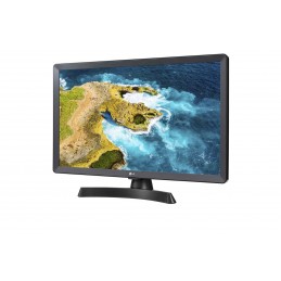 LG HD 24TQ510S-PZ televizors 59,9 cm (23.6") Viedtelevizors Wi-Fi Melns, Pelēks 250 cd m²