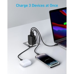 Anker 336 Charger (67W) Pārnēsājamais dators, Mobilais telefons, Portatīvais dators, Ārējais akumulators, Viedtālrunis, Viedais