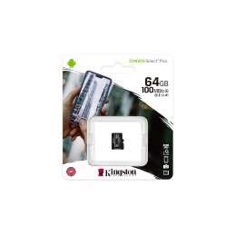 Kingston Technology Canvas Select Plus 64 GB MicroSDXC UHS-I Klases 10