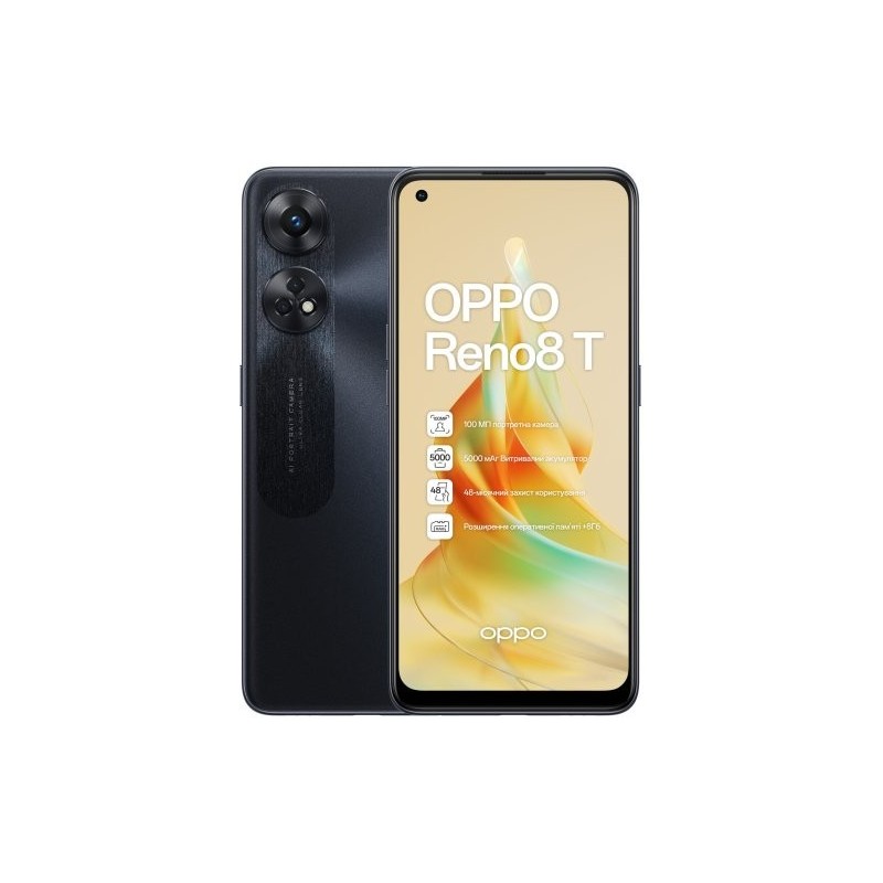 OPPO Reno 8T 16,3 cm (6.43") Две SIM-карты 4G USB Type-C 8 GB 128 GB 5000 mAh Черный