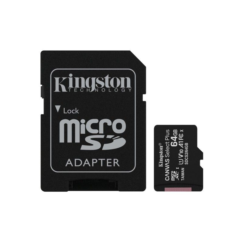 Kingston Technology Canvas Select Plus 64 GB MicroSDXC UHS-I Klases 10