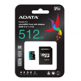 ADATA Premier Pro 512 GB MicroSDXC Klases 10